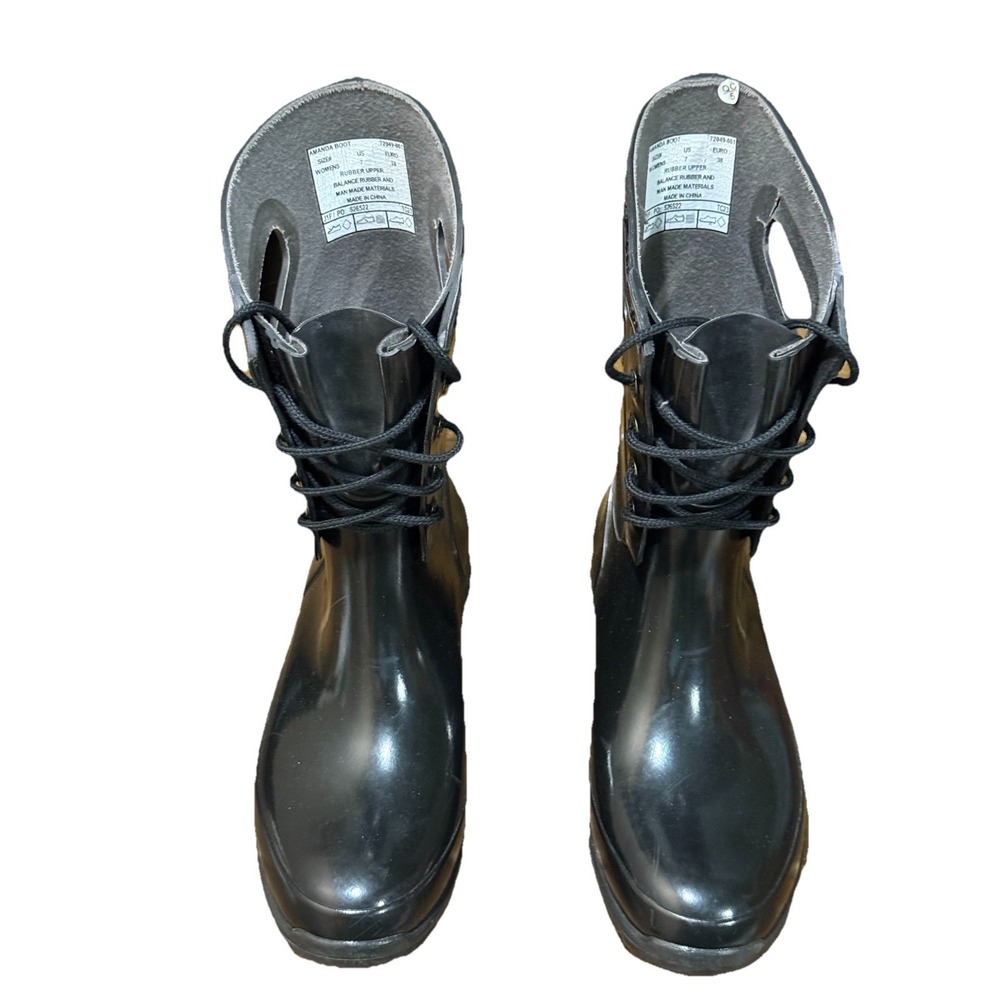 Bogs Women's Black Lace-Up Rain Boots